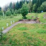 Глэмпинг СчастьеЛюбитТишину в Горшках, общий вид: участок и кострище