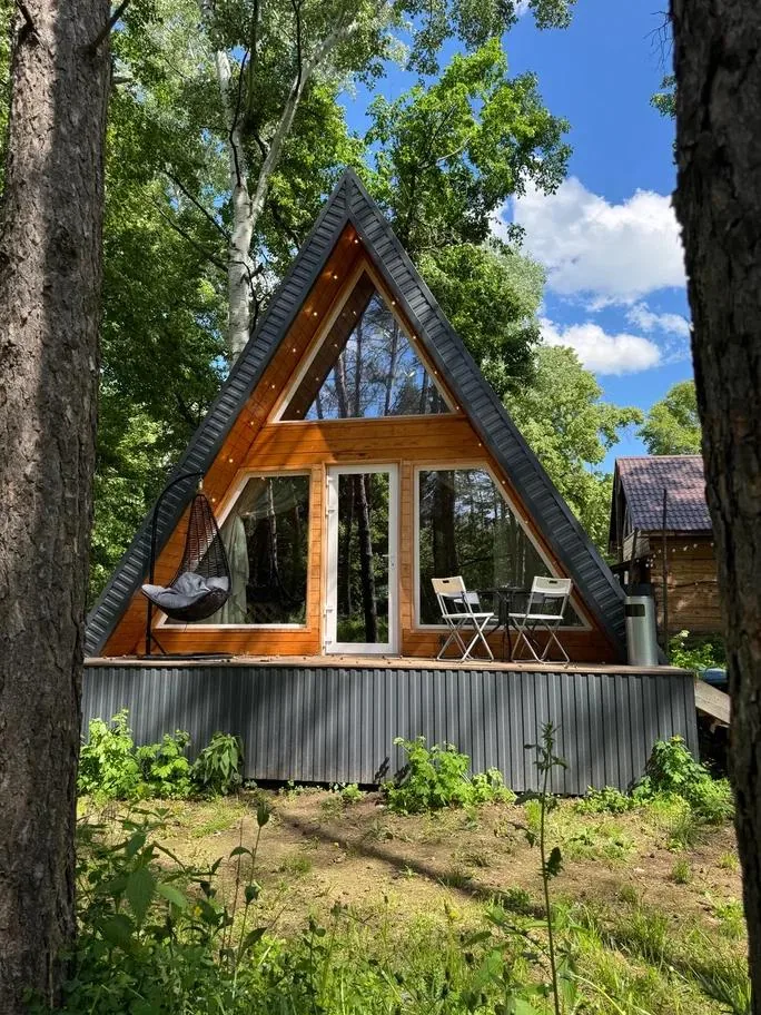 A-Frame №4 «Nature» с завтраком до 7 гостей