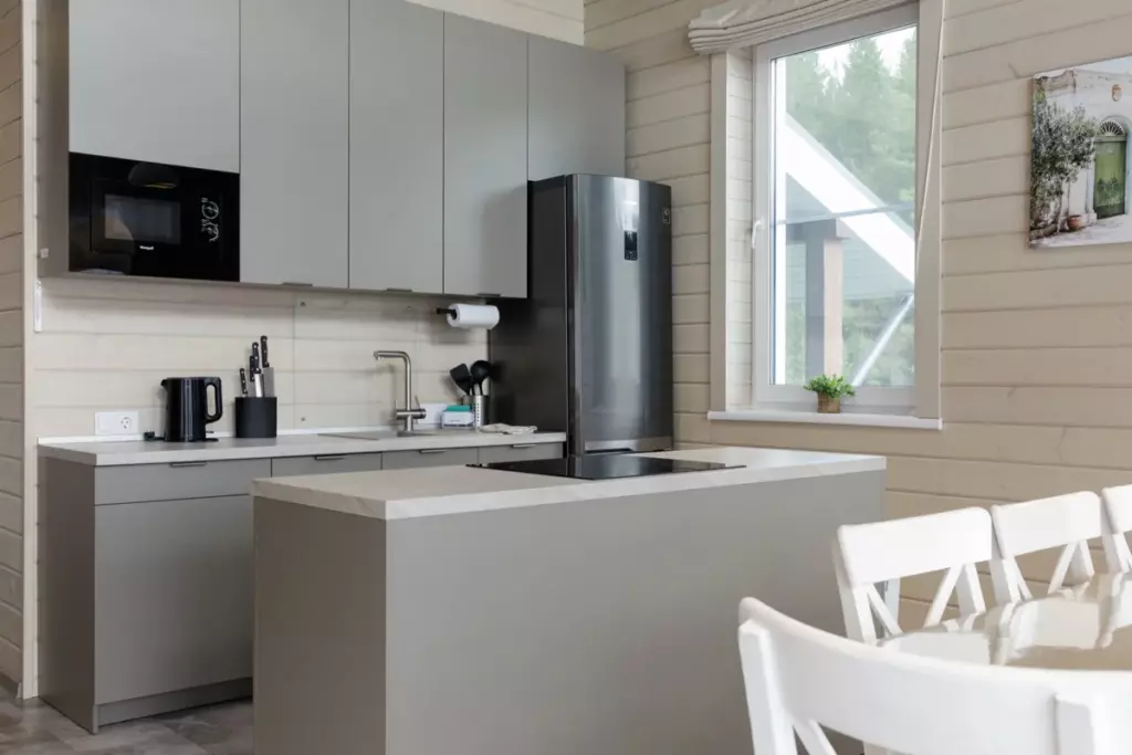 Дом Olivka Home с сауной и тремя спальнями до 12 гостей: кухня