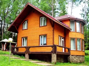 Бревенчатый коттедж комфорт с сауной на компанию до 14 гостей