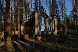 Домик «Верме» с панорамным окном для двоих