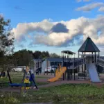 База отдыха Царская рыбалка в Кипени, общий вид: детская площадка