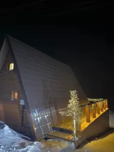 A-frame с сауной внутри и банным чаном до 4 гостей