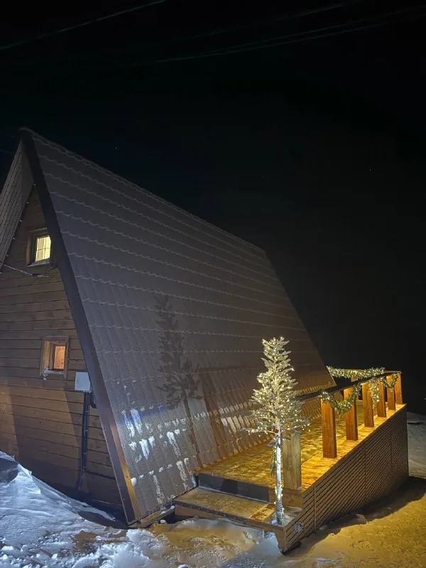 A-frame с сауной внутри и банным чаном до 4 гостей