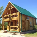Двухэтажный рубленый терем с кухней до 4 гостей: рубленый терем снаружи